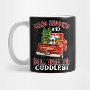 Warm Snuggles And Bull Terrier Cuddles Ugly Christmas Sweater Mug